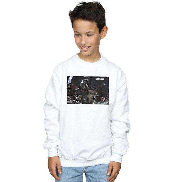 Star Wars Boys The Mandalorian Mando And Co-Pilot Sweatshirt 3-4 år White 3-4 Years