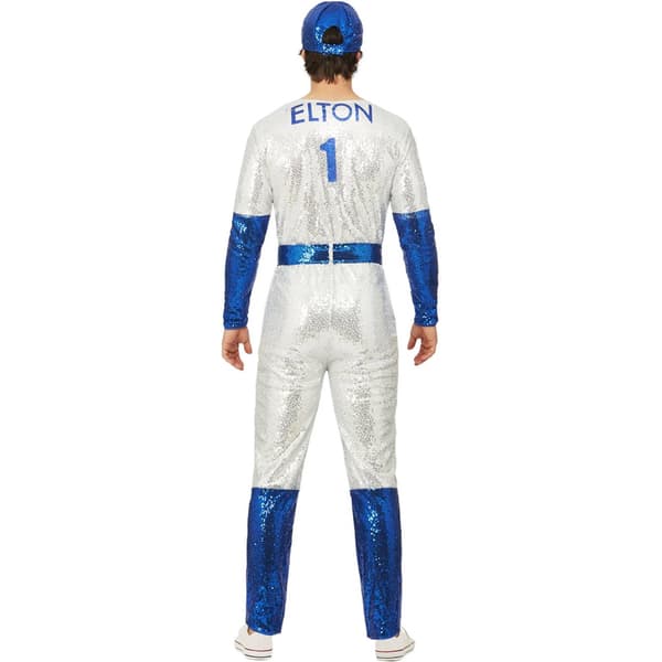 Elton John Herr Deluxe Paljettkostym Set S Blå/Silver Blue/Silver S