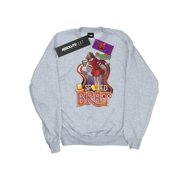 Willy Wonka Och Chokladfabriken Flickor Bortskämd Brat Sweatshirt Sports Grey 12-13 Years