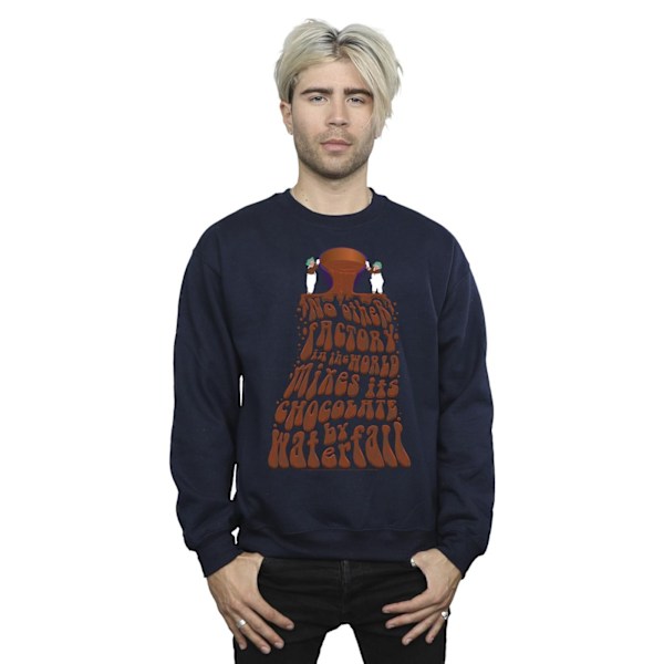 Willy Wonka Herr Choklad Vattenfall Sweatshirt 5XL Marinblå Navy Blue 5XL