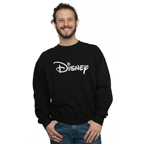 Disney Herr Mickey Mouse Logotyp Huvud Sweatshirt M Svart Black M