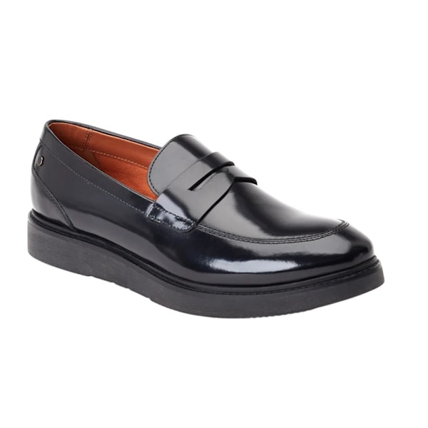 Base London Sid Läder Penny Loafers Herr 10 UK Svart Black 10 UK