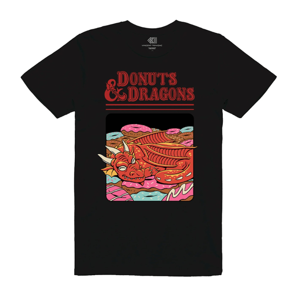 Vincent Trinidad Man Donuts And Dragons T-shirt S Svart Black S