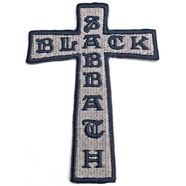 Black Sabbath Cross Iron On Patch One Size Svart/Grå Black/Grey One Size