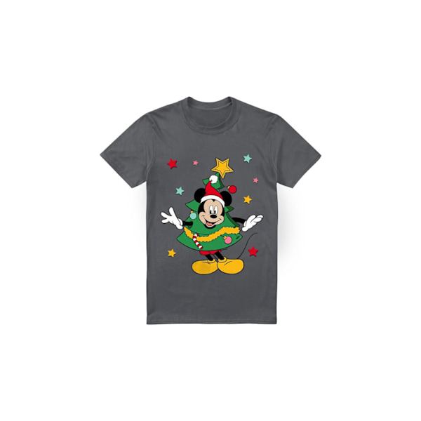 Disney Herr Mickey Mouse Julgran T-shirt M Kolgrå Charcoal M