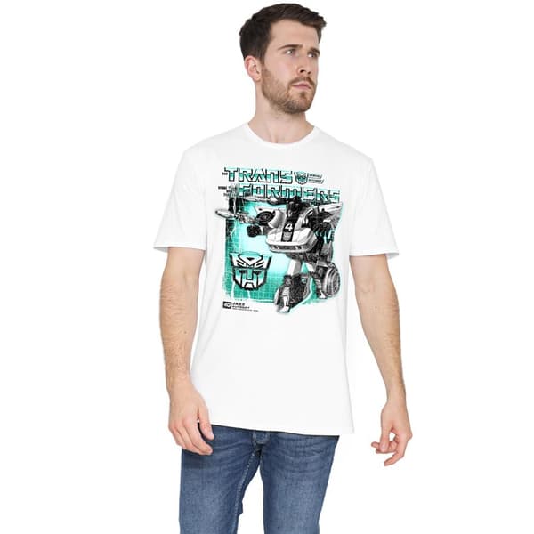 Transformers Herr Jazz Box 40-års T-Shirt L Vit White L