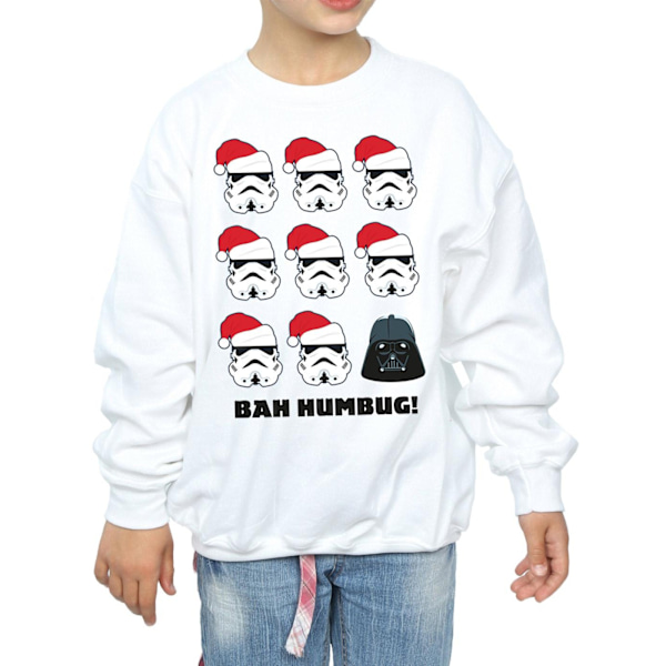 Star Wars Girls Jul Humbug Sweatshirt 5-6 År Vit White 5-6 Years