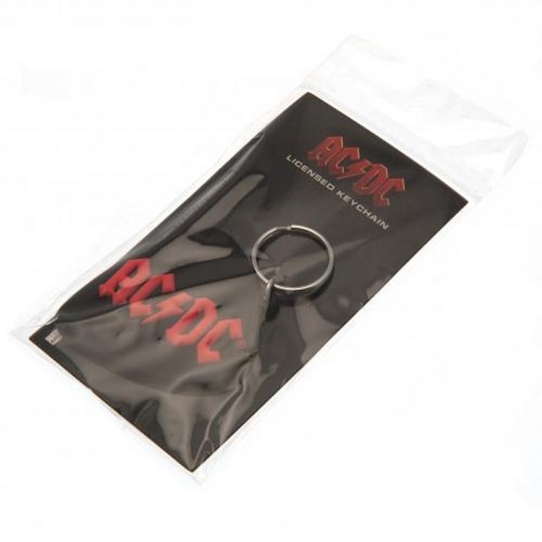 AC/DC PVC-nyckelring One Size Svart/Röd Black/Red One Size