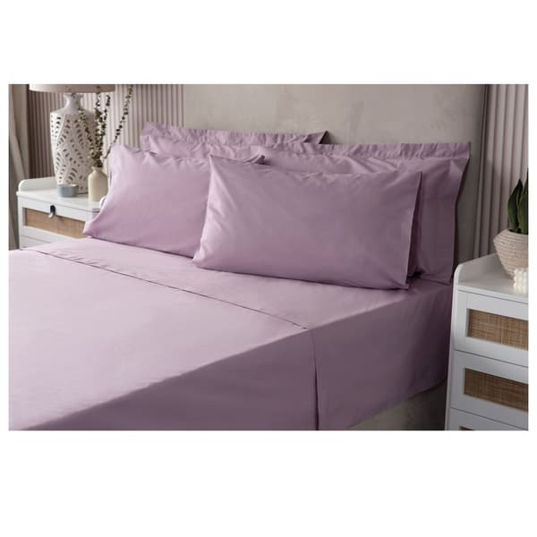 Belledorm Easycare Percale Platform Valance Single Misty Rose Misty Rose Single