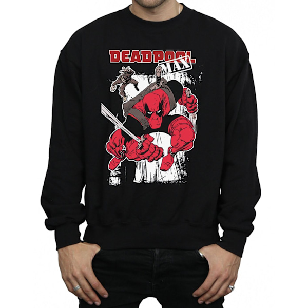 Marvel Deadpool Max Sweatshirt L Svart Black L