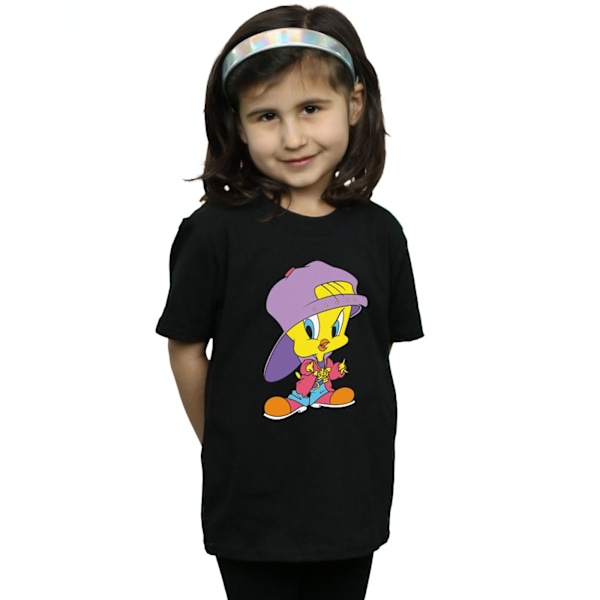 Looney Tunes Girls Tweety Pie Hip Hop Bomull T-shirt 12-13 År Black 12-13 Years