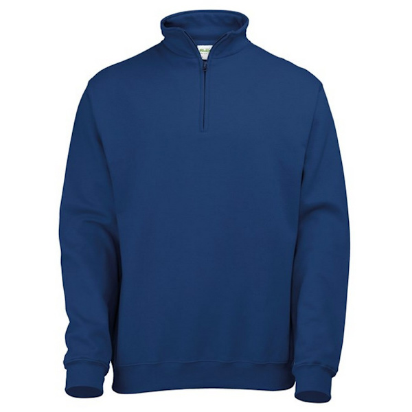 Awdis Herr Sophomore Zip Neck Sweatshirt S Ny Fransk Marinblå New French Navy S
