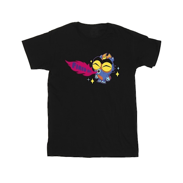 Disney Girls Big Hero 6 Baymax Fred Fired Up Bomull T-shirt 9-11 år Black 9-11 Years