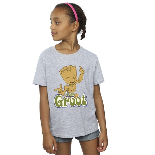 Guardians Of The Galaxy Girls Groot Dancing Bomull T-shirt 12-1 Sports Grey 12-13 Years