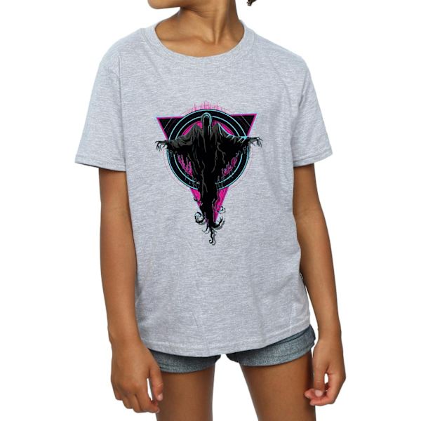 Harry Potter Girls Neon Dementors Bomull T-shirt 7-8 år Spor Sports Grey 7-8 Years
