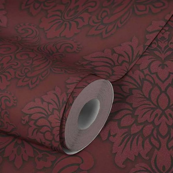 AS Creation Lizzy London Barock Textured Wallpaper 33ft x 21in Red 33ft x 21in