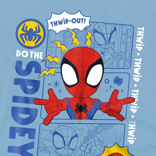 Spidey och hans fantastiska vänner Barn/Kids Thwip Out T-shirt Sky Blue 12-13 Years