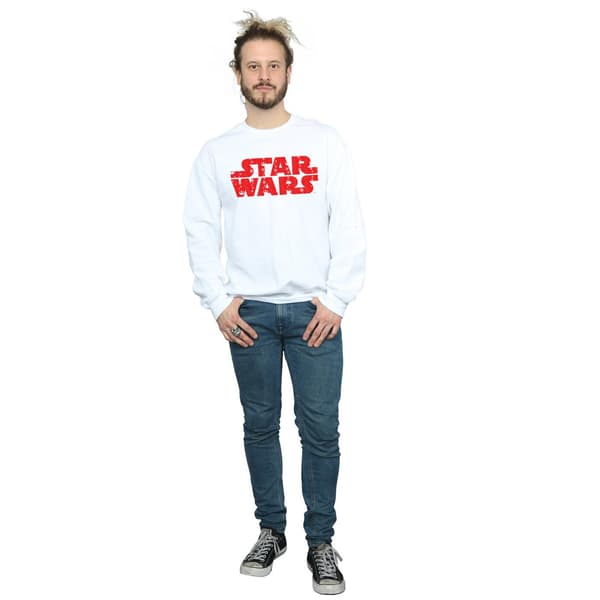 Star Wars Jultröja med logotyp för män, L, vit White L