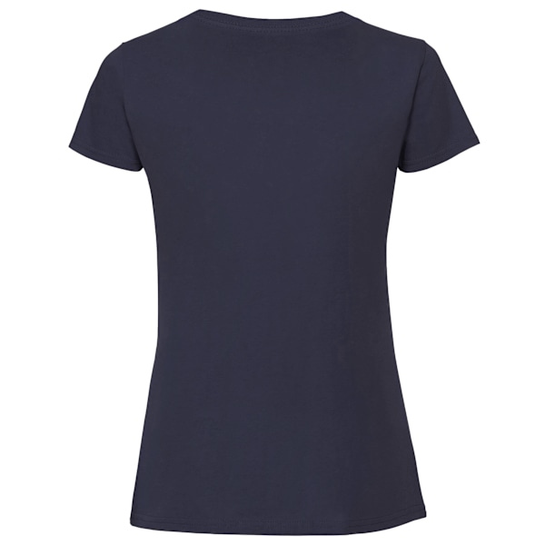 Fruit Of The Loom Dam T-shirt i Ringspun Premium, XS Navy XS UK