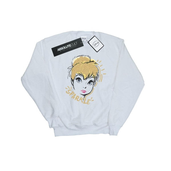 Disney Tinkerbell Sparkle Sweatshirt för kvinnor/damer XXL Vit White XXL