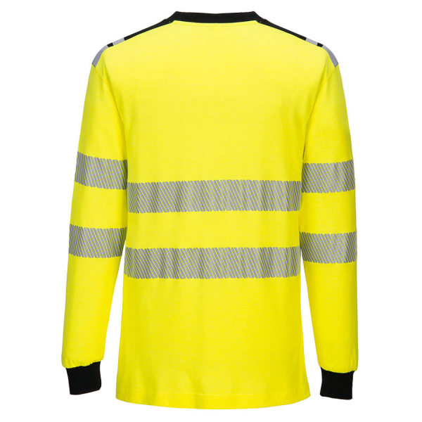 Portwest Mens PW3 Flamsäker Hi-Vis långärmad T-shirt X Yellow/Black XXL