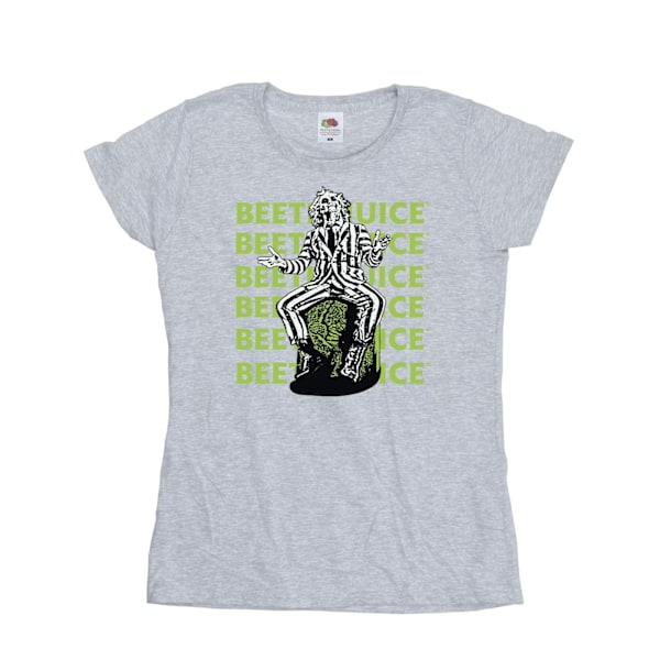 Beetlejuice Dam T-shirt med Pose Repeat M Sportgrå Sports Grey M