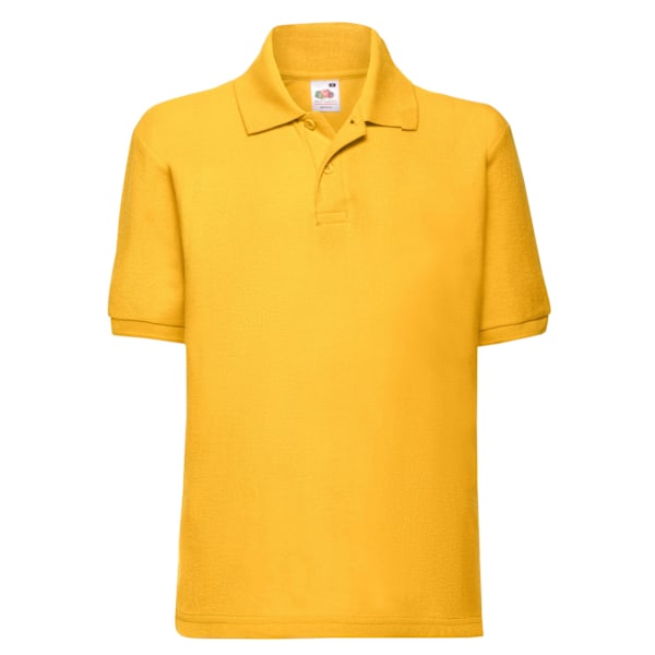 Fruit of the Loom Barn/Barn 65/35 Enfärgad Pique Poloskjorta 5 Sunflower 5-6 Years
