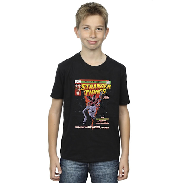 Netflix Boys Stranger Things Comic Cover T-Shirt 12-13 år Bl Black 12-13 Years