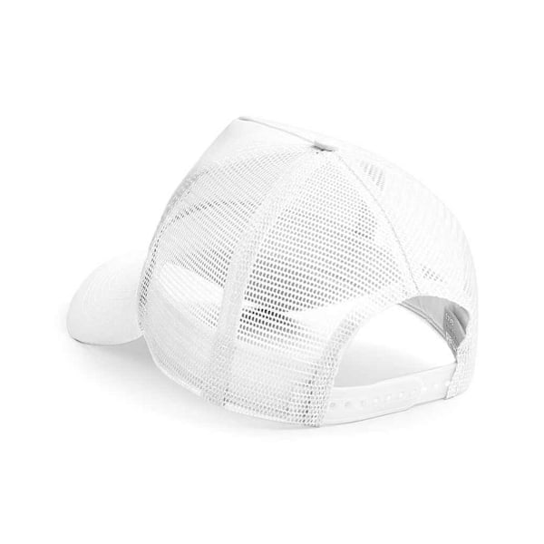 Beechfield Unisex Vuxen Snapback Trucker Cap En Storlek Vit/Vit White/White One Size