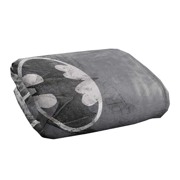 Batman Arcane Logotyp-filt 91 cm x 147 cm Grå Grey 91cm x 147cm