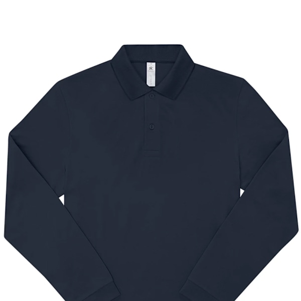 B&C Herr My Long-Sleeved Polo Shirt XXL Marinblå Navy XXL