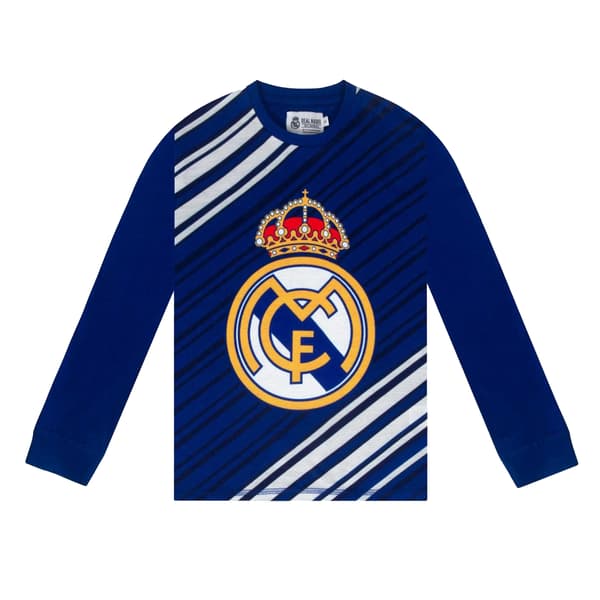 Real Madrid CF Pojkar Lång Pyjamas Set 3-4 År Reflexblå Reflex Blue 3-4 Years