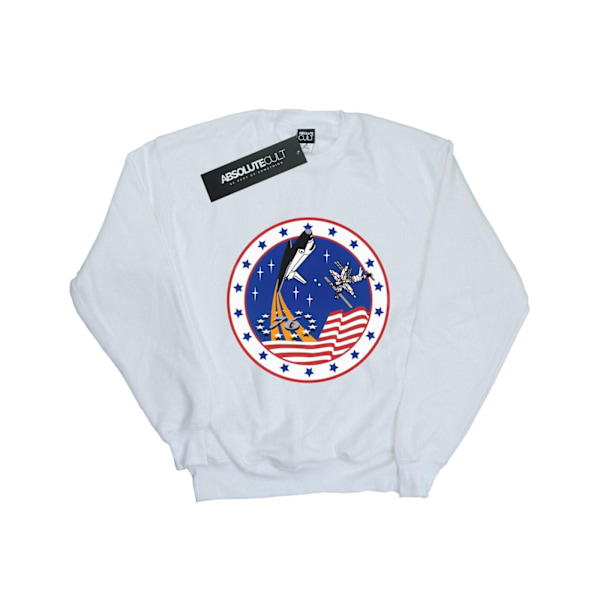 NASA Girls Classic Rocket 76 Sweatshirt 7-8 år Vit White 7-8 Years