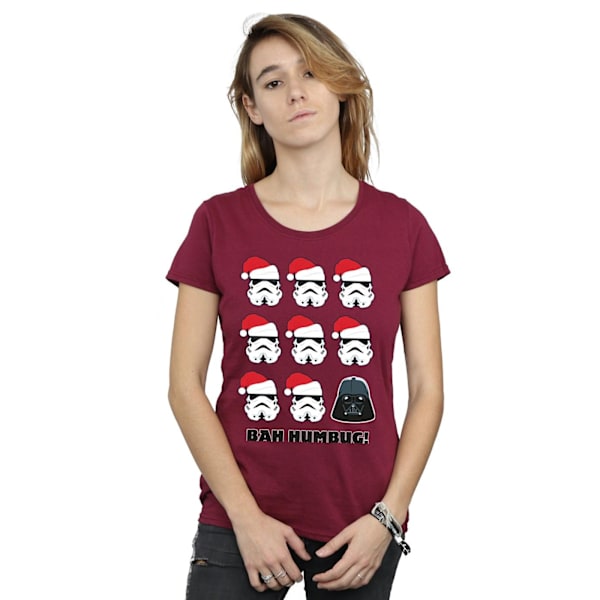 Star Wars Dam/Damer Jul Humbug Bomull T-shirt XL Burgund Burgundy XL