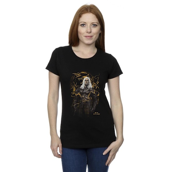 Netflix Dam/Dam The Witcher Smoking Wolf Bomull T-shirt X Black XXL