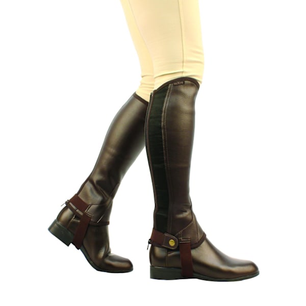 Saxon Barn/Barn Equileather Halvchaps M Brun Brown M