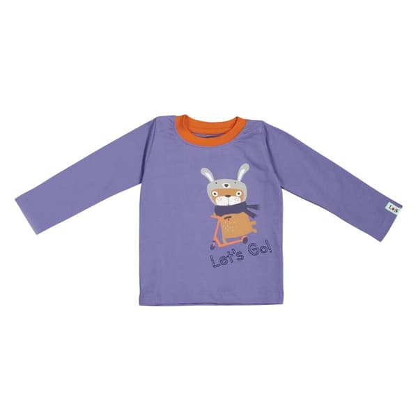 Lilly & Sid Baby Let's Go Scooter T-shirt 0-6 månader Blå Blue 0-6 Months