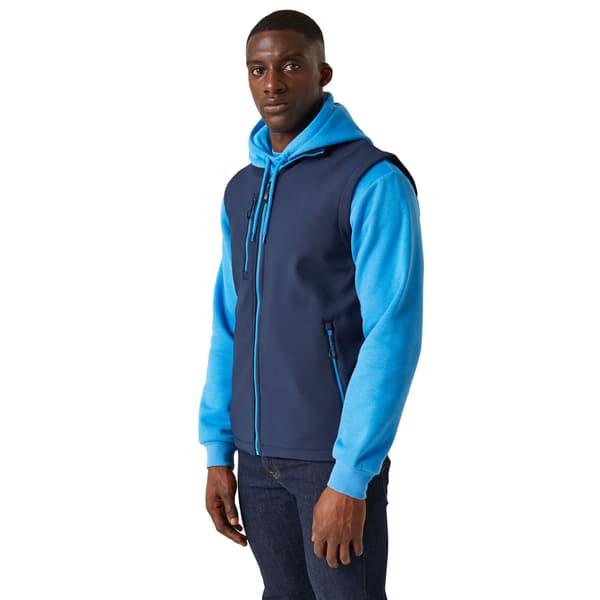 Regatta Professional Herr Softshell 2-lagers Väst L Marinblå/ Navy/French Blue L