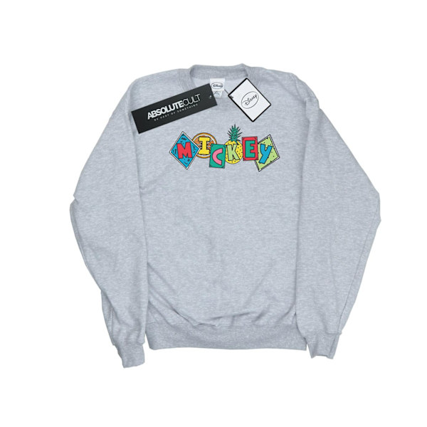 Disney Boys Mickey Mouse Fruit Blocks Sweatshirt 9-11 år Spo Sports Grey 9-11 Years