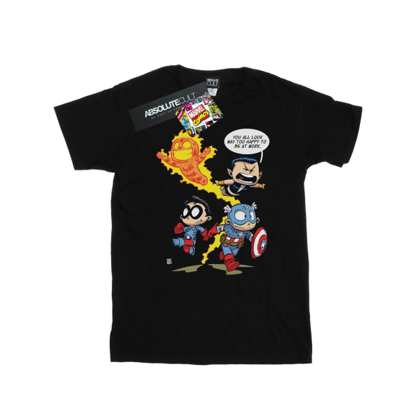 Marvel Comics Boys Avengers Invaders Cartoon T-Shirt 5-6 år Black 5-6 Years