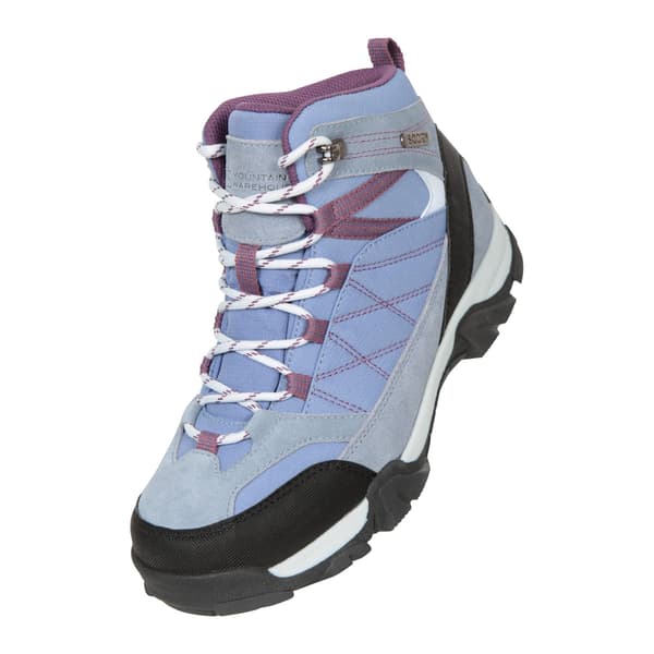 Mountain Warehouse Barnens/Barn Trail Mocka Walking Boots 2 UK Lilac 2 UK