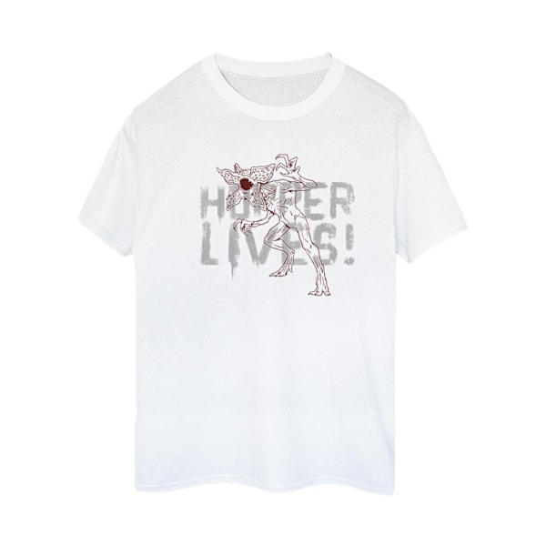 Netflix Dam/Kvinnor Stranger Things Hoppers Live Bomull Pojkvän White XL