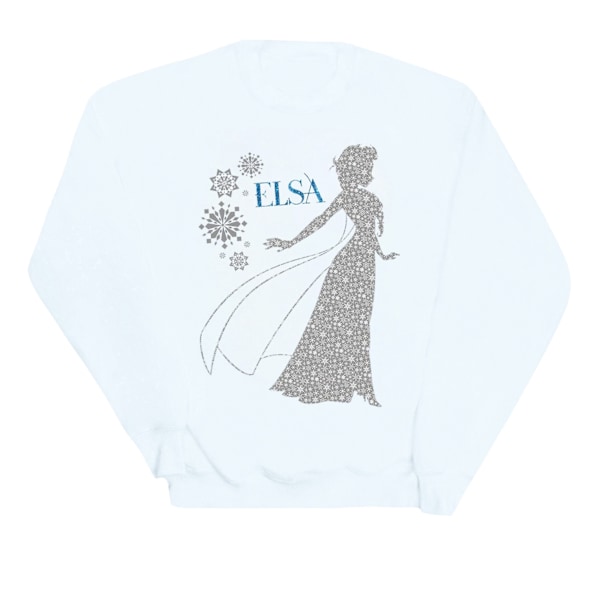 Disney Womens/Ladies Frozen Elsa Jul Silhouette Sweatshirt White XL
