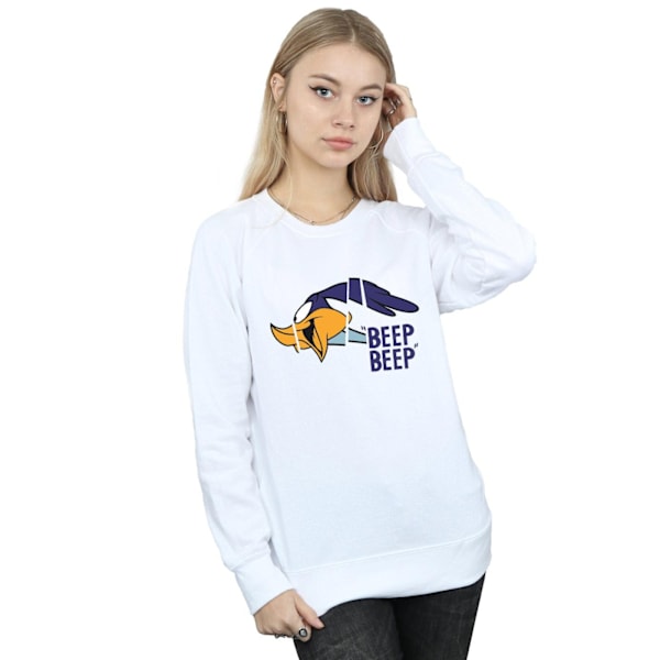 Looney Tunes Dam/Damer Beep Beep Road Runner Bomullssweatshirt White S