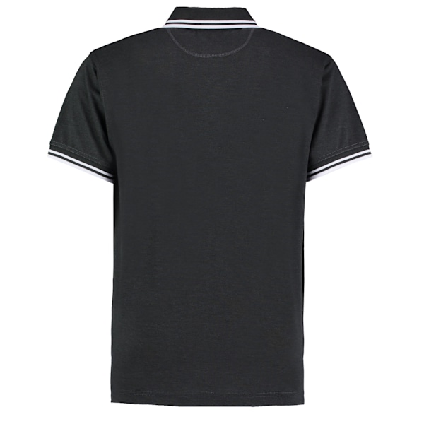Kustom Kit Herr Tipped Cotton Pique Poloshirt M Grafit/Vit Graphite/White M