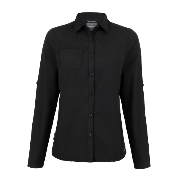 Craghoppers Womens/Ladies Expert Kiwi Long-Sleeved Shirt 12 UK Black 12 UK