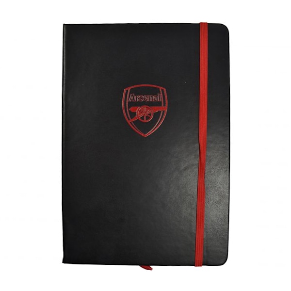 Arsenal FC Premium Crest A5 Anteckningsbok Storlek: One Size Svart/Röd Black/Red One Size