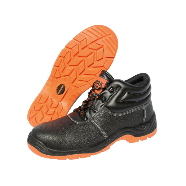 WORK-GUARD by Result Mens Defence Leather Safety Boots 8 UK Bla Black/Orange 8 UK