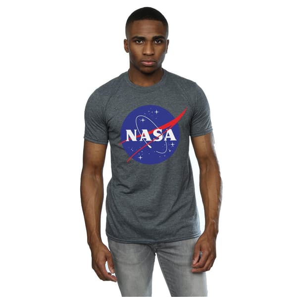 NASA herr Insignia logotyp T-shirt S mörkgrå Dark Heather S