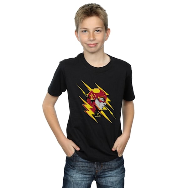 DC Comics Boys The Flash Lightning Portrait T-Shirt 9-11 år Black 9-11 Years